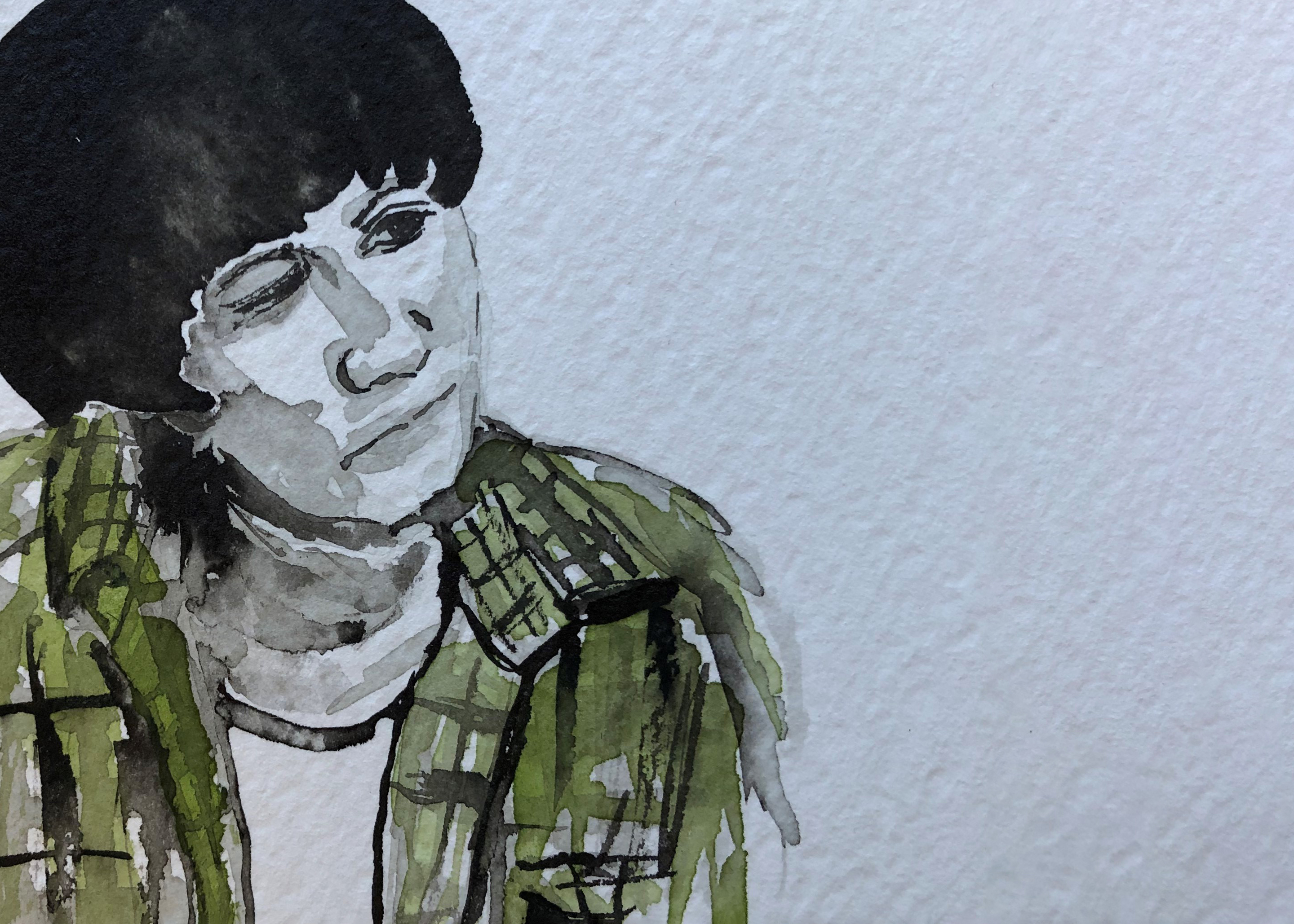 Bildtolkning: Illustration av en kvinna klädd i grönt